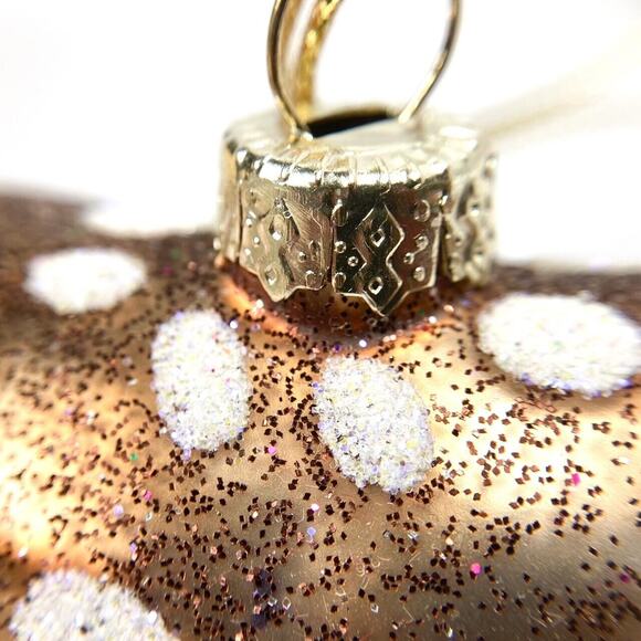 Resting Spotted Fawn Glass Painted Ornament by Cherry Designs with original box - Picture 5 of 10